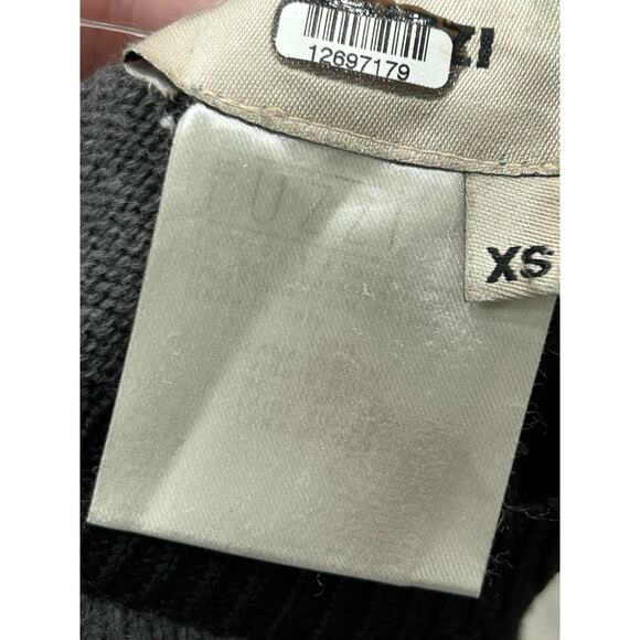 Fuzzi Women's Gray Black Wool Colorblock Crew Neck Pullover Sweaters Size XS - Picture 7 of 7